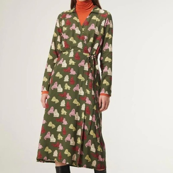 COMPAÑÍA FANTÁSTICA Midi Dog Dress - Picture 1 of 7